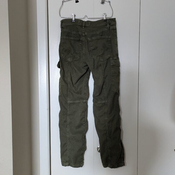 AMO Straight Leg Cargo Pants from Anthropologie Green Size 27 - Picture 2 of 8
